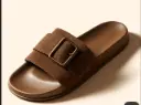 Babouche ouverte marron